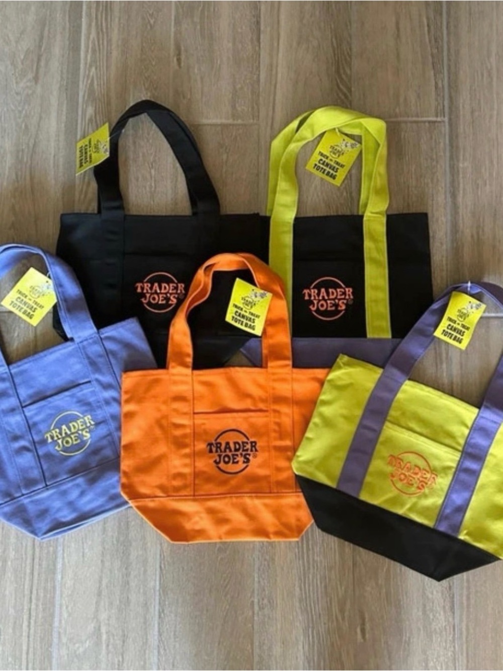 Trader Joe’s mini Canvas Tote Bags Halloween